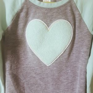 Cat & Jack Girls Heart Sweatshirt